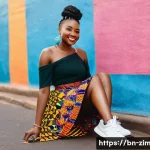 짐바브웨에서 인스타그램 유명인 - **Vibrant Harare Fashionista:** A stylish young Zimbabwean woman, mid-20s, with a warm smile, confid...